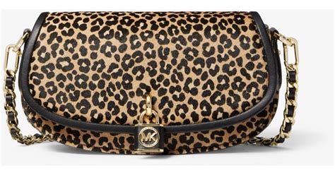 michael kors leopard belt bag|Michael Kors calf hair bag.